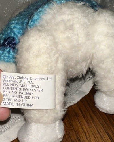 6 VTG Easter Chrisha Playful Plush W/Sweaters 1988Bunny Duck Pig Rabbits Sheep - Picture 9 of 22