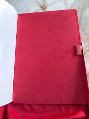 Ferrari Official Owners Welcome Book with Red Genuine Leather