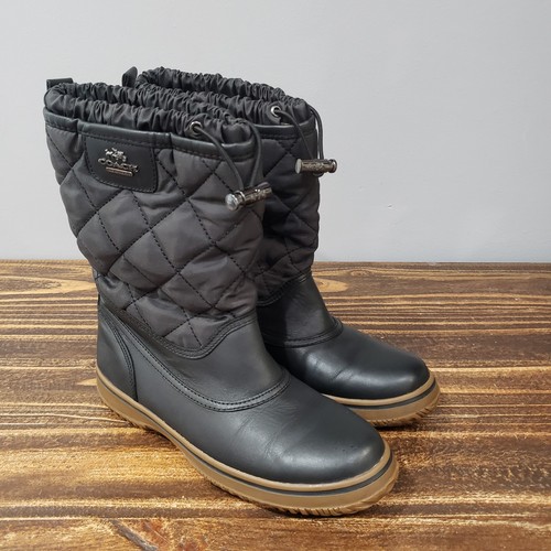 Botas de invierno Coach New York Samara Aniline negras A9175 para mujer talla 6,5 - Imagen 19 de 19