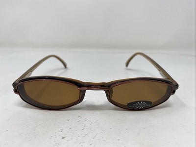 Innovative IMF-363 Satin Bronze 47-21-140 Brown Eyeglasses Frame w/ Clip-on 191M