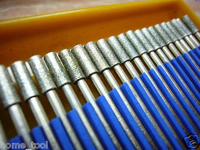 THK DIAMOND TOOLS 30 pieces THK Diamond coated Cylinder CYLINDRICAL rotary burr 4MM rotary burrs