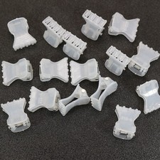 50 White Plastic Mini Hair Claw Clip Clamp For DIY Craft 14mm