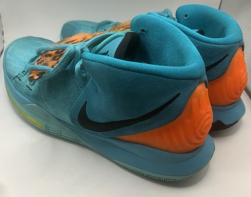 Nike Kyrie 6 Oracle Aqua Negro Opti Amarillo Total Naranja Medio Top Para hombres Talla 11 - Imagen 4 de 16