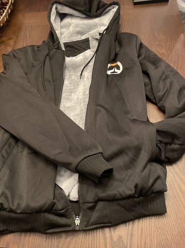 XL Overwatch Vollreißverschluss Vliesjacke schwarz/grau