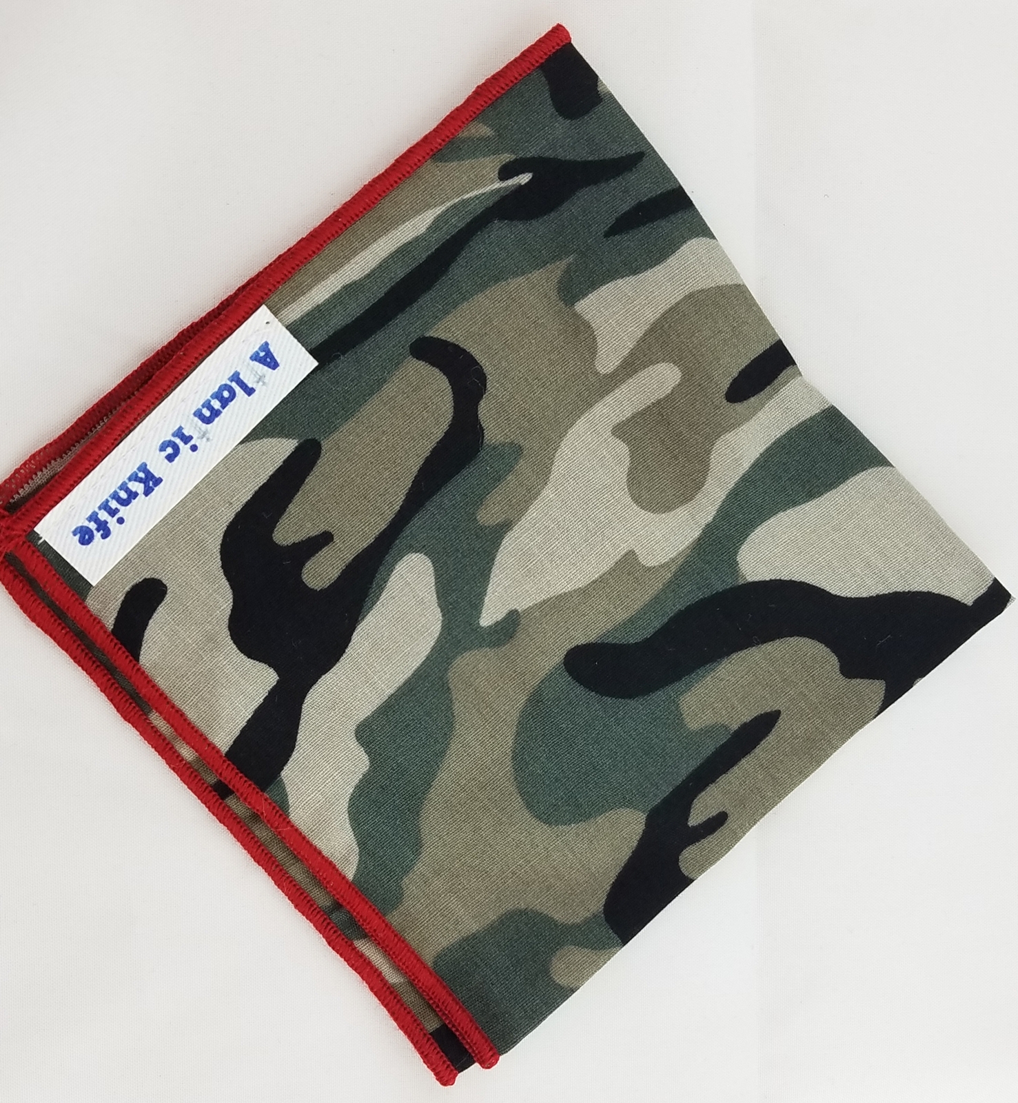 Atlantic Knife Men Camo Design 100% Cotton Knife Pocket Square AK Hank 317 Atlantic Knife Men Camo Design 100% Cotton Knife Pocket Square AK Hank 317