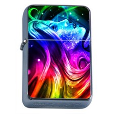 Rainbow Girl Em1 Flip Top Oil Lighter Wind Resistant 