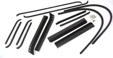 1935 1936 1937 Ford Pickup Truck Door Window Channel Kit w Felt Strip Both Doors