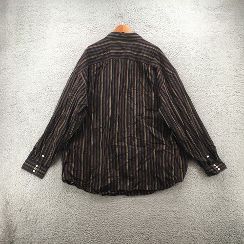 Sean John Button Up Long Sleeve Shirt Top Mens Big 5X Multicolor Cotton Striped - Picture 9 of 19