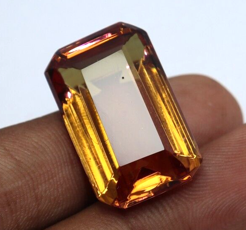 46.35 Ct Alexandrite Lab-Created Color Changing Emerald Cut Certified Gemstone - Picture 3 of 10