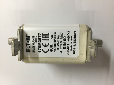 Bussmann 170m2677 Specialty Fuses 40a 1000v Din 00 Ar Square Body Blade Fuses Ebay