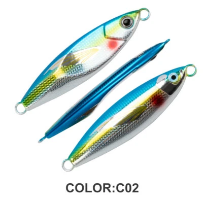 Metal Slow Pitch Jig 30g 40g 60g 80g 100g 120g Shore Casting Jigging Spoon Köder - Bild 1 von 4