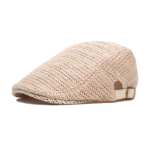 Herren Gatsby Flache Kappe Sommer Strohhut Entenschnabel Golf Fahren Efeu Mütze - Picture 7 of 9