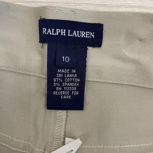 NWT Ralph Lauren Bootcut Pant Kid's Size 10 Tan Fly Button Stretch Flat Front - Picture 4 of 9