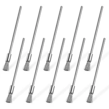 10 Pcs Small Wire Brush Extended Wire Brush for Drill Stainless Steel Wire Brush