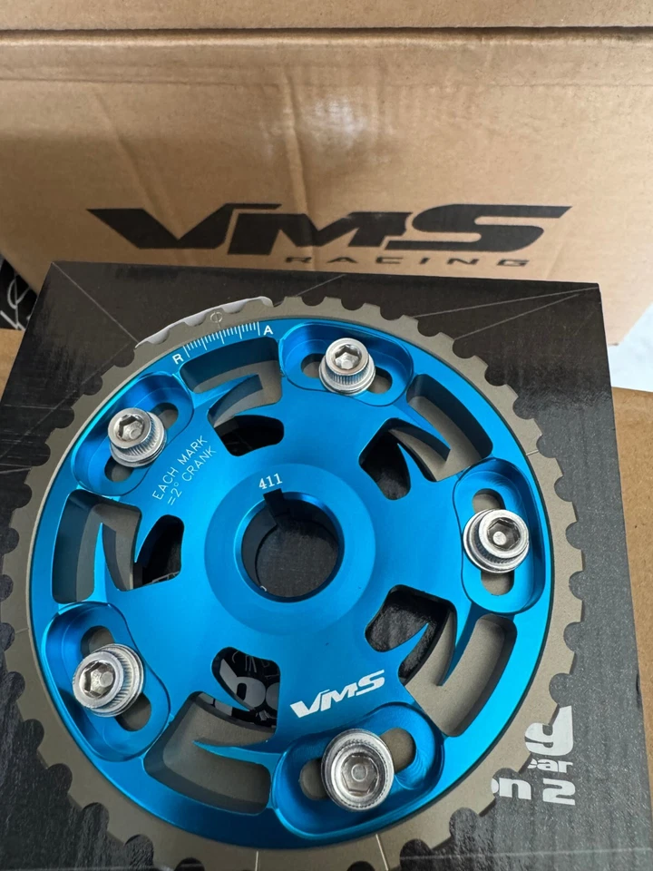 Engranaje de leva ajustable VMS en azul para Honda Civic CRX D15 D16 SOHC de 1988 a 2000 Foto 2 de 3