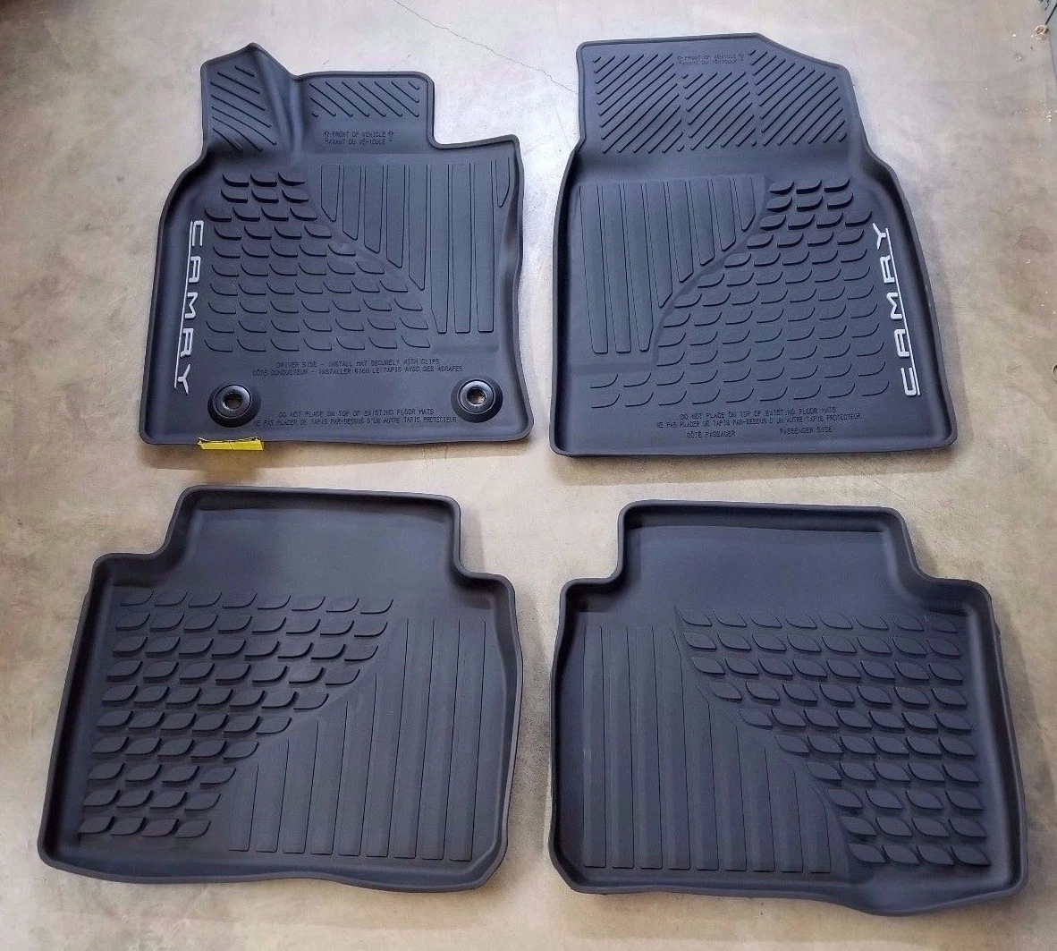 Toyota Camry 2018 2020 All Weather Rubber Floor Liner Mat Set
