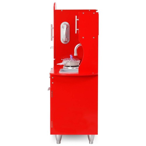 Spielküche Kinder MDF 84x31x89 cm Rot - Bild 5 von 11