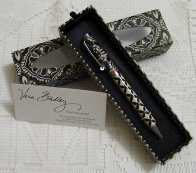 Vera Bradley BARCELONA Pen BALL POINT BLACK INK for PURSE Tote BACKPACK Bag  NWT