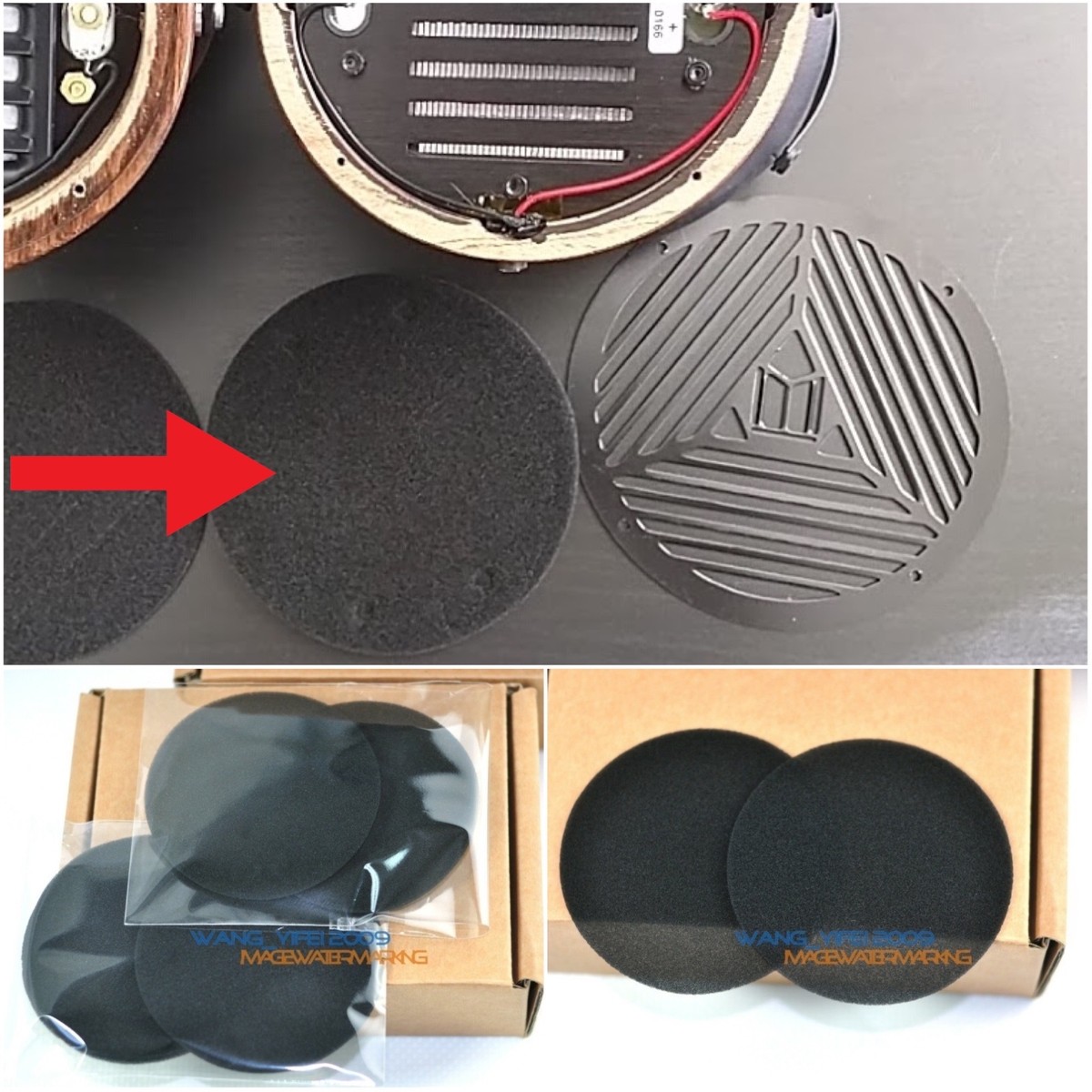 Fine-Tune Sounds Foam Sponge Disk Ear Pads For Monolith M1060