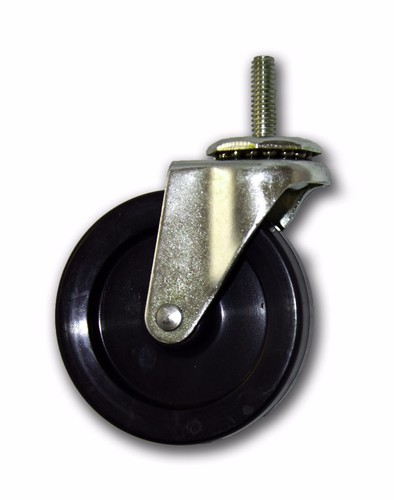 3" Vorbaurollen mit 5/16" x 1" Vorbau & Polypropylen Rad (4er Set; 2 mit Bremsen) - Bild 2 von 3