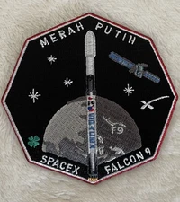 SPACEX EMPLOYEE ONLY PATCH. MERAH PUTIH FALCON 9 SATELLITE MISSION.