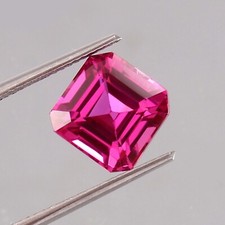 AAA Natural Flawless Ceylon Pink Sapphire Loose Asscher Gemstone Cut 10x10 MM
