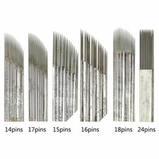 2Rows 3Rows Microblading Eyebrow Needle Permanent Makeup Tattoo Tebori Blades