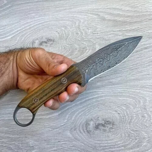 Jagdmesser Taschenmesser Rosenholz 150 lagen Damaststahl Klinge Handgefertigt - Bild 9 von 10