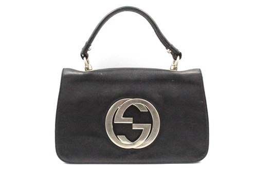 Vintage Gucci Tom Ford Black Leather Blondie Interlocking GG Flapover Handbag - 第 2/16 張圖片