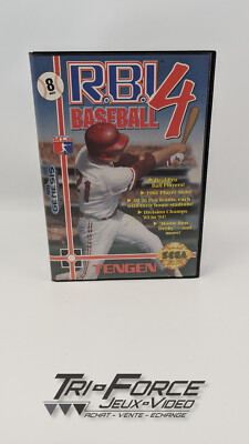RBI Baseball 4 Sega Genesis SG CIB Complete Authentic tested Free shipping