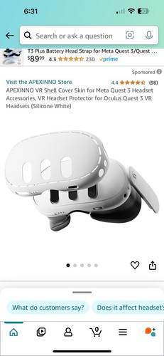 APEXINNO VR Shell Cover Skin For Meta quest 3 Headset - Picture 4 of 5