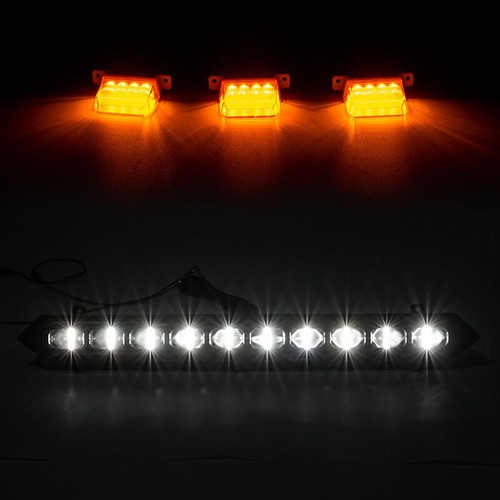 For Sequoia For Tundra For PRO 2022-2024 FRONT GRILL LIGHT BAR 3 Amber LED - Picture 4 of 11