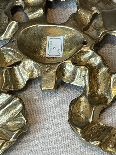 Brass Bow Ribbon Wall Hook Pair 1980’s Vintage Beautiful - Picture 11 of 11
