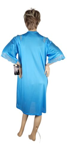 Vtg Henson Kickernick Women's SZ L Baby Blue House Coat Robe Nightgown NWT NEW - Picture 4 of 14