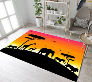 Details About African Sunset Hill Tiger Giraffe Animal Area Rugs Bedroom Living Room Floor Mat