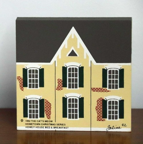 1992 Hometown Christmas SERIES The CATS MEOW Howey House Bed & Breakfast - Picture 4 of 5
