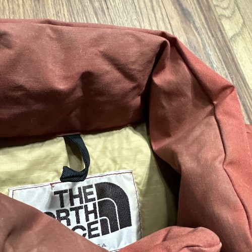 Vintage North Face Puffer Gilet SZ L 70s Vest Brown Label USA Made Burnt Orange - Picture 7 of 16