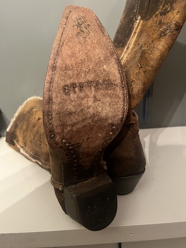 John B Stetson Lined Boots Womans 9 Brown Distressed - Picture 6 of 6