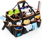 Extra-large Wearable Cleaning Caddy, Organizer Bag for Housekeeper with Pad,