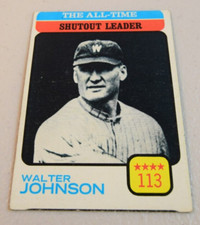 1973 Topps WALTER JOHNSON #476 FR Washington Senators