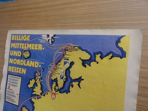 Altes Werbeplakat, Monte Pascoal und Monte Rosa Hamburg Schifffahrtsgesellschaft - Bild 5 von 6