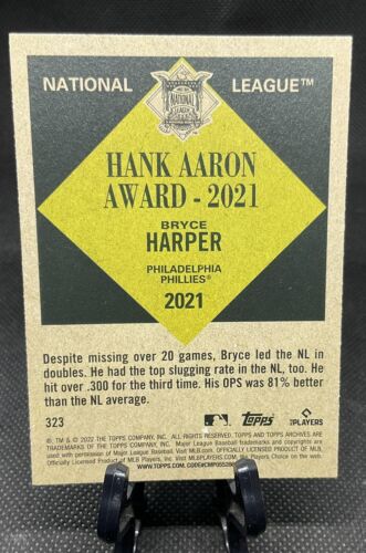 2022 Topps Archives - 1961 Topps MVP #323 Bryce Harper - Imagen 2 de 3