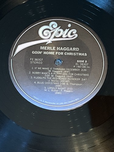 Merle Haggard - Goin' Home for Christmas (1982) Vinyl LP • Country Holiday - Picture 4 of 4