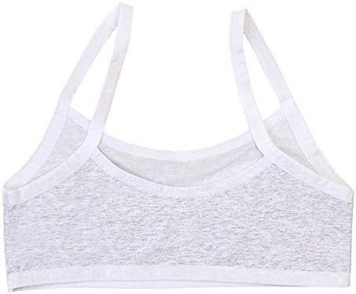 Lot of 4: 8-12 Teen Girls First Training Spaghetti Strap Bras Cotton Padded Bra - Picture 2 of 2
