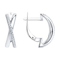 Ohrringe Silberohrringe Creolen 925 Sterling Silber Zirkonia Steine Echtschmuck