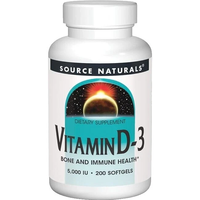 Tableta de vitamina D Source Naturals vitaminas y minerales