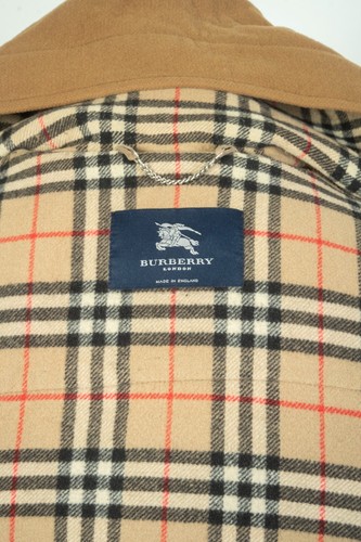 -Men's Burberry London Beige/Brown Wool Trench Duffle Coat Size L - Picture 13 of 17