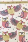 Thank you small greetings card, owls theme, say thanks, Simon Elvin, brand new