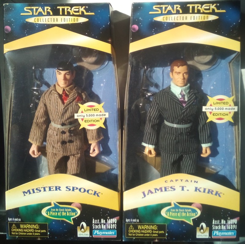 Star Trek Piece Of The Action Set Kirk & Spock 9 inch Figures Playmates NEW