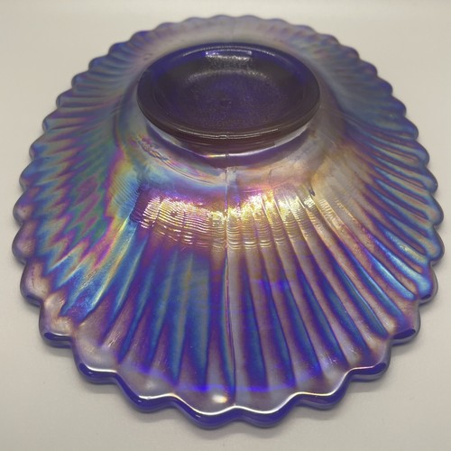 Imperial Glass Windmill Plate Dresser Tray carnival Blue COBALT - Picture 4 of 8